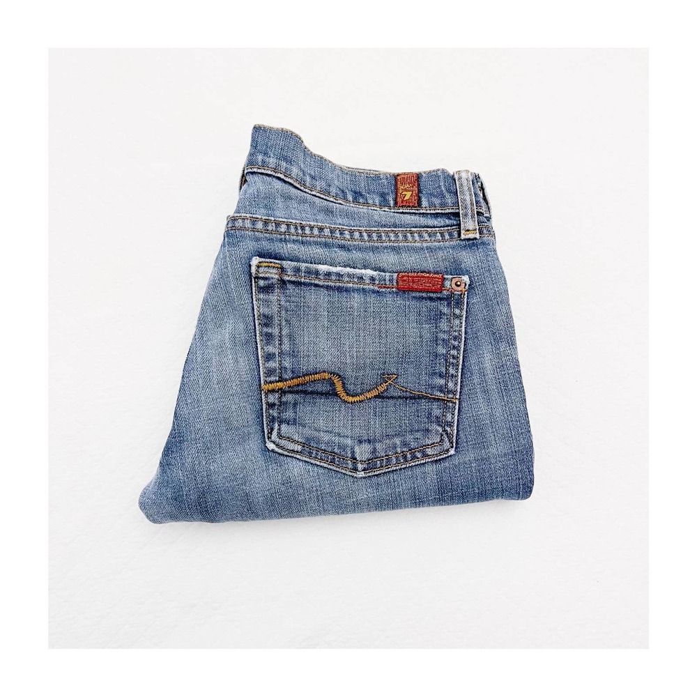 7 For All Mankind Bootcut Denim Jeans Medium Wash SZ27